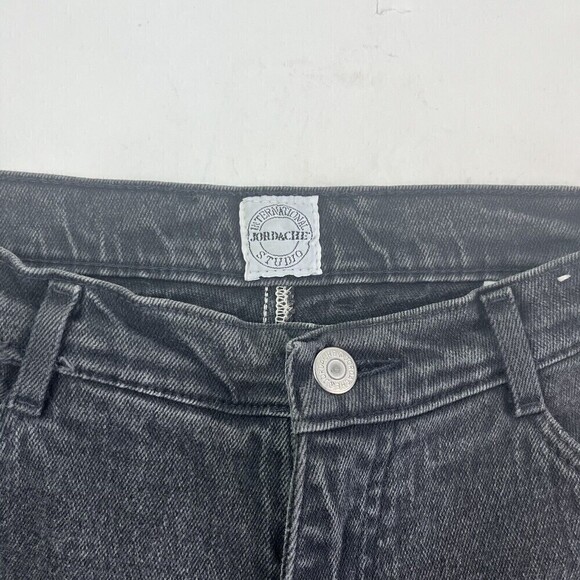 Vintage Jordache Y2K High Rise Jeans 8 waist 26 Black Tapered Mom Grunge - Picture 11 of 13